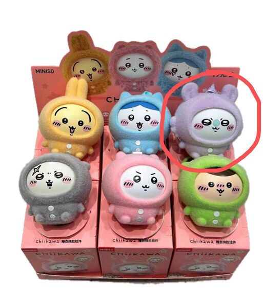 ちいかわ お顔チェンジマスコット 中国 MINISO 中身 ちいかわ モモンガ キャラクター マスコット