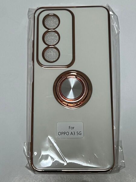 OPPO A3 5G スマホケース リング付き ホワイト 未使用
