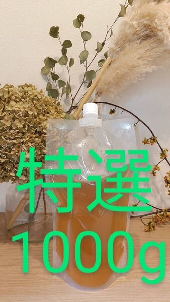 国産生特選はちみつ スパウトパウチ1kg 2025年採蜜