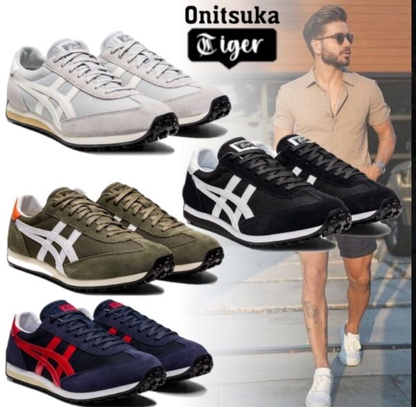 ★onitsuka tiger/オニツカタイガー EDR78 カーキ 白27.5cm 新品未使用★ランニング