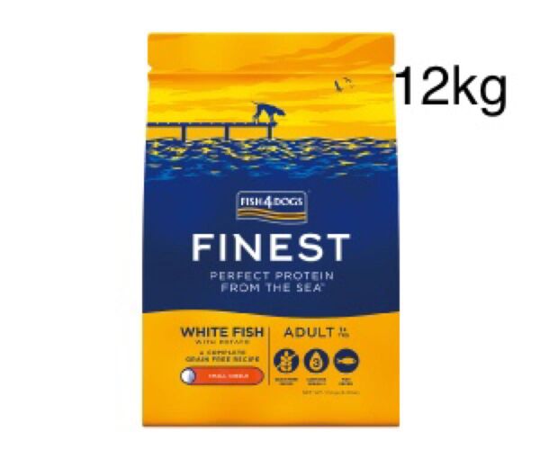 Fish4Dogs Finest ドライフード 12kgホワイトフィッシュフィッシュ4ドッグス