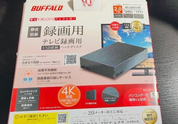 BUFFALO 外付けHDD HD-LE2U3-BB 2TB 録画用