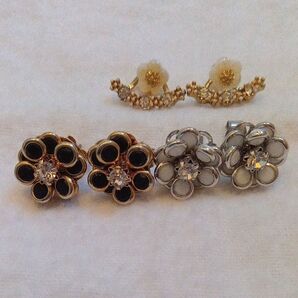お花ピアス 3点セット