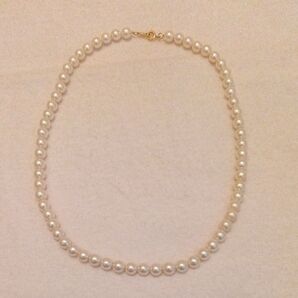 ネックレス 金具14K パール風 着用画像