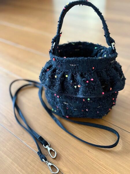 ☆☆ セツコサジテール setsuko sagittaire カラフルツイード フィグ ミニハンドバッグ ショルダーバッグ☆☆