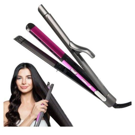 3wayヘアアイロン 32mmカール/ストレート両用 急速加熱 海外対応