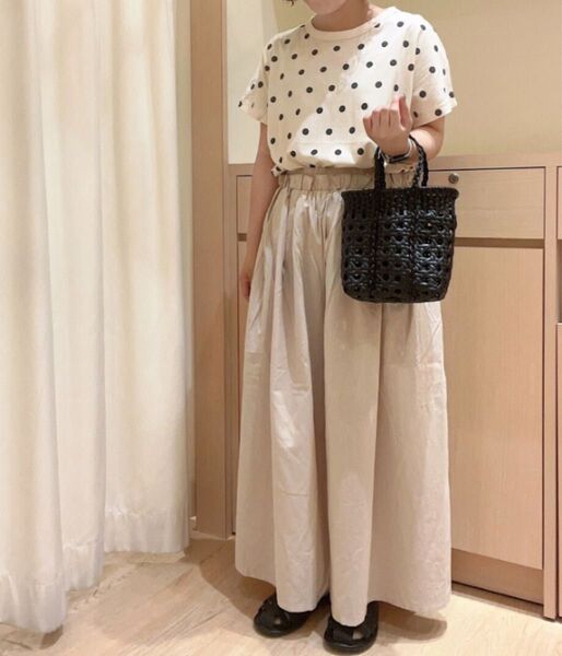 【接触冷感】コットンリネンワイドパンツ サマンサモスモス