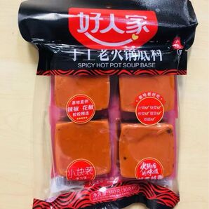 好人家火鍋手作り 好人家手工老火鍋底料 麻辣火鍋底料4割れ(1袋4塊入)1袋