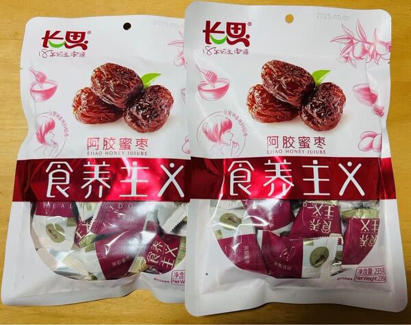長思 蜜棗 阿膠蜜棗 砂糖漬けなつめ 種無し 小分けタイプ 235g X 2袋