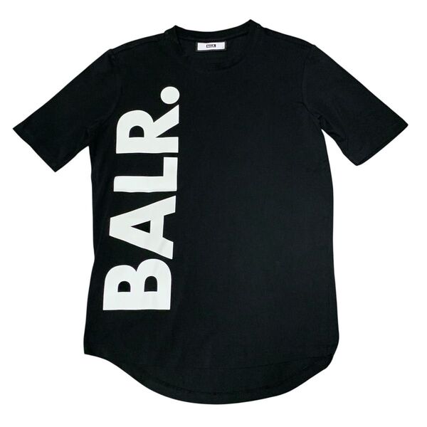 BALR. ボーラー フロントロゴプリント コットンストレッチ半袖TシャツS ブラック
