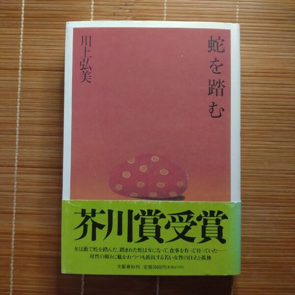 芥川賞受賞作 蛇を踏む 単行本 ハードカバー 初版 帯付