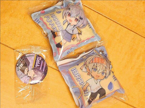 くら寿司 にじさんじ クッションチャーム イブラヒム 葉加瀬冬雪 榊ネス バッチ キーホルダー