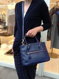 ジェイ&エム デヴィッドソン J&M DAVIDSON 2way バッグ ブルー