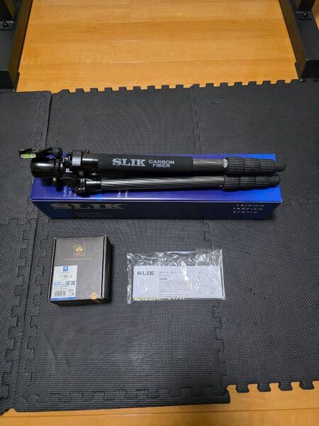 SLIK カーボン三脚 ライトカーボン E74 sirui雲台付き
