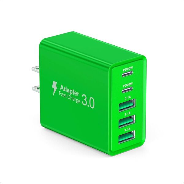 USBコンセント 急速充電器 PD20W 合計50W 5ポート USB C + USBA iPhone16 充電器 ACアダプター
