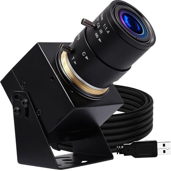ELP 4K USB カメラ マイク付き マニュアルズーム ウェブカメラ 5-50mm 可変焦点 PC カメラ コンピューター用