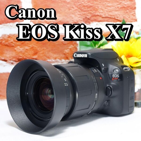 【即購入で800円OFF】 超軽量なのに高性能 Canon Kiss X7 レンズセット スマホ転送OK 広角から中望遠まで網羅