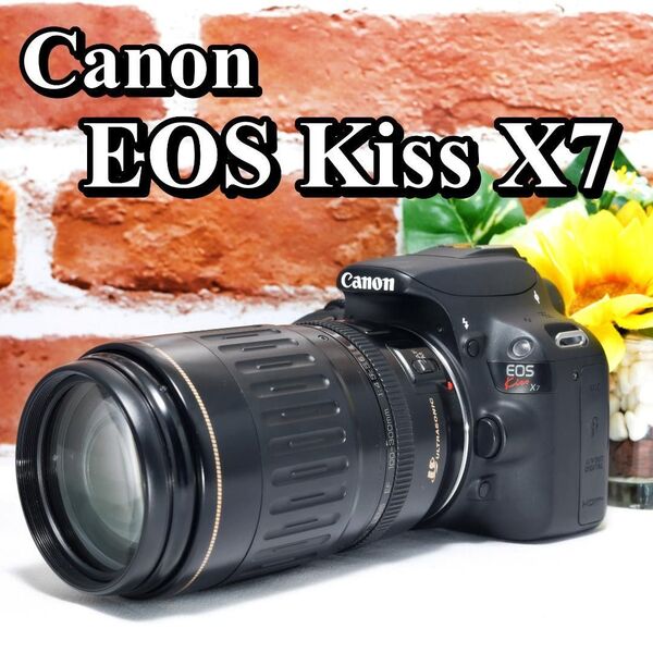 【即購入で800OFF】超望遠レンズ搭載 Canon Kiss X7 レンズセット スマホ転送OK キヤノン キャノン 超軽量