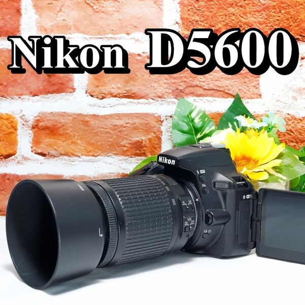 【即購入で800円OFF】 Wi-Fi転送 Nikon D5600 望遠レンズセット 手振れ補正付 高画質 高速連写 ニコン