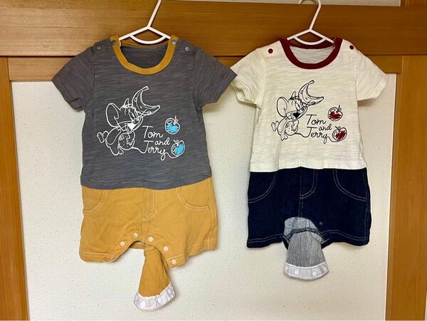 トムとジェリー 半袖ロンパース 男の子 ベビー 赤ちゃん 60cm
