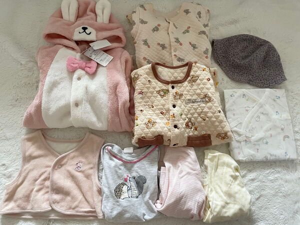 ベビー服 新生児 赤ちゃん 肌着 ロンパース カバーオール コンビドレスetc セット まとめ 秋生まれ 冬生まれ baby