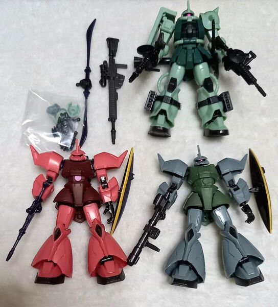 Gフレーム 組み立て済みセット ザク/ゲルググ一般機/ゲルググシャア専用機