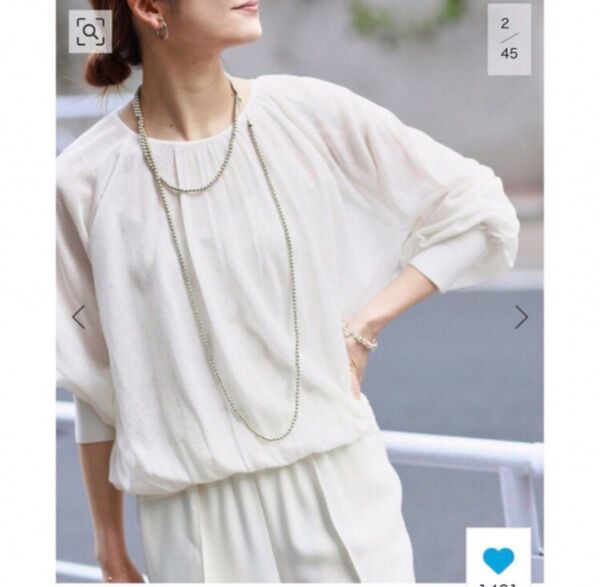 SLOBE IENA シアー袖ボリュームニット 2023SS
