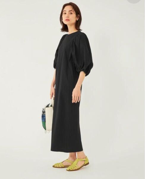 green label relaxingサッカーボリュームスリーブ ワンピース