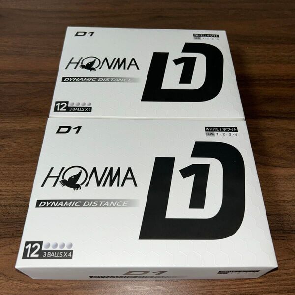 新品未使用!! ホンマ ゴルフボール D1×2箱 2ダース ホワイト BT2401 HONMA