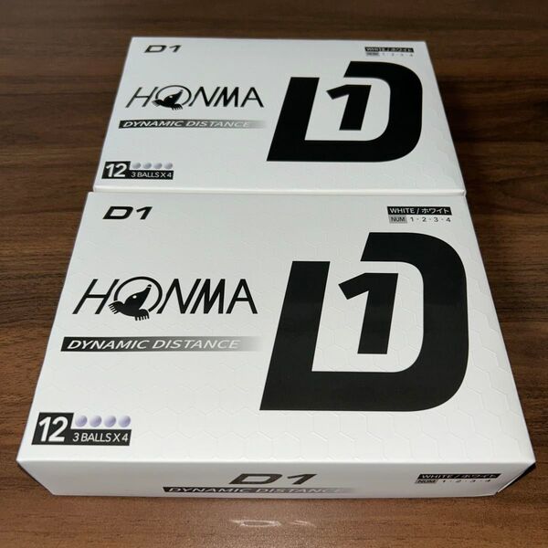 新品未使用!! ホンマ ゴルフボール D1×2箱 2ダース ホワイト BT2401 HONMA