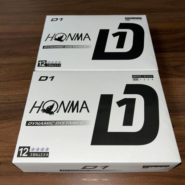 新品未使用!! ホンマ ゴルフボール D1×2箱 2ダース ホワイト BT2401 HONMA