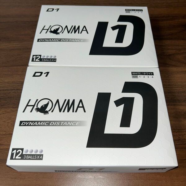 新品未使用!! ホンマ ゴルフボール D1×2箱 2ダース ホワイト BT2401 HONMA