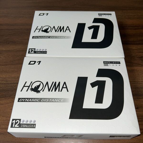 新品未使用!! ホンマ ゴルフボール D1×2箱 2ダース ホワイト BT2401 HONMA