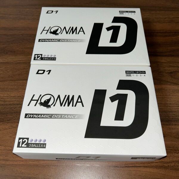 新品未使用!! ホンマ ゴルフボール D1×2箱 2ダース ホワイト BT2401 HONMA