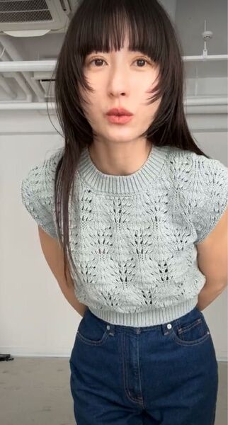 clane 完売品 CROCHET SHORT KNIT TOPS