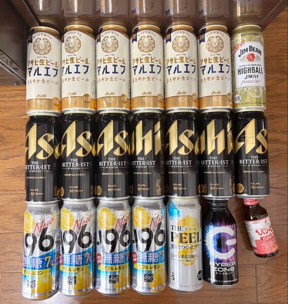 21本セットHロング缶 ビタリスト アサヒ マルエフ196ジムビーム ハイボールビール ピール ビール チューハイ 酒