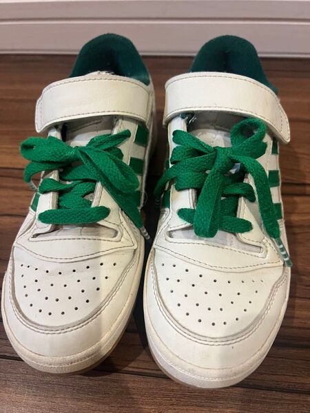 adidas キッズ スニーカー ホワイト/グリーン 20cm