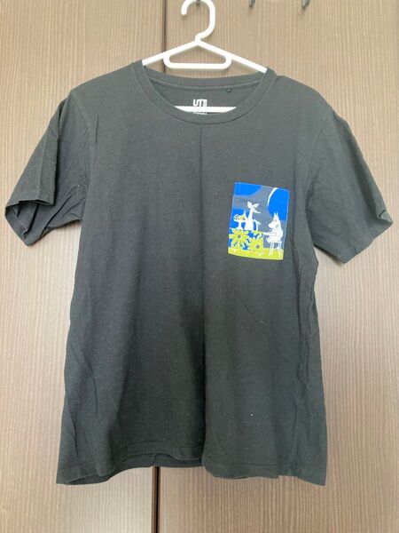 ユニクロ ムーミン コラボ Tシャツ 黒 M