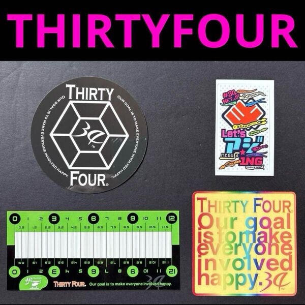 ②サーティーフォー 34 ステッカー アジング メバリング THIRTYFOUR サーティフォー