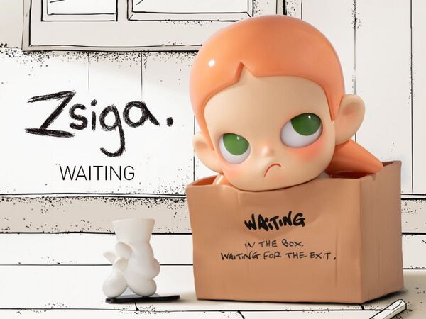 【7/22午前までクーポン期間】POPMART ポップマート Zsiga Waiting ビッグサイズフィギュア デザイナーズトイ