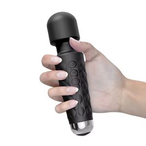 IPX7防水ハンディマッサージャー 充電式 電動マッサージ機 電マ 男女兼用 シリコン素材