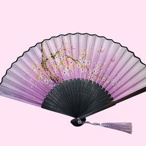 扇子 ピンク 桜模様 和風小物