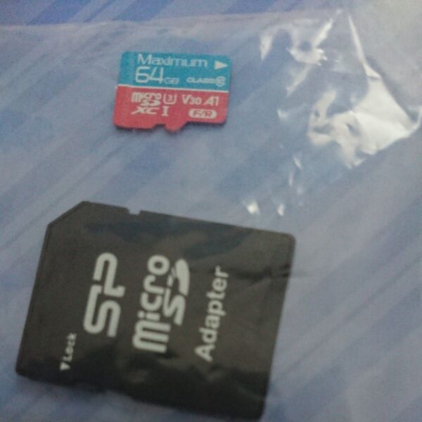 マイクロSDカード 中古 64GB アダプター付き microSD
