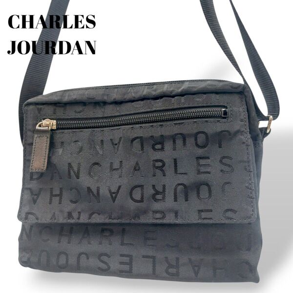 CHARLES JOURDAN シャルルジョルダン ミニ ショルダーバッグ ロゴ 黒