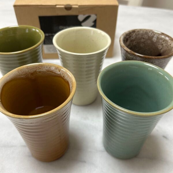 新品ちゃんこダイニング若!湯呑み 5個セット 陶器 和食器