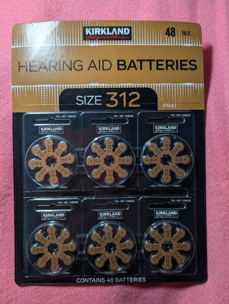 KIRKLAND 補聴器用空気電池 サイズ312 PR41 48個