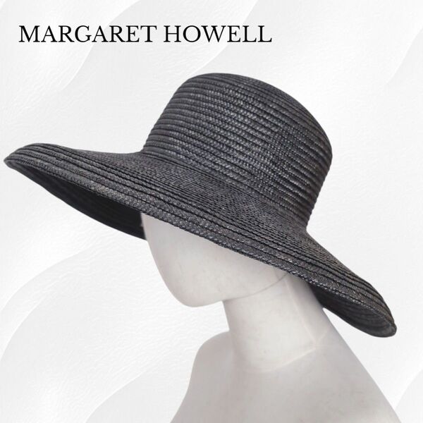 MARGARETHOWELL マーガレットハウエル 麦わら帽子 ストローハット つば広 帽子