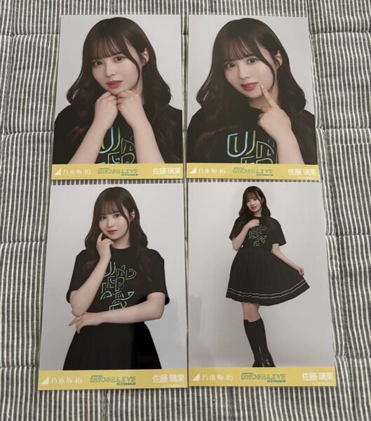 乃木坂46 生写真 4種コンプ 佐藤璃果 37thSGアンダーライブ Tシャツ アンダラ