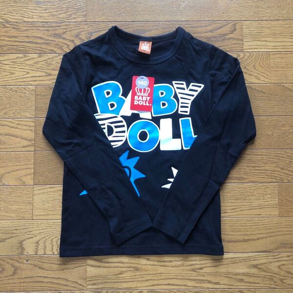 BABY DOLL 長袖Tシャツ 140 黒 ブラック ロゴ 新品未使用 タグ付き