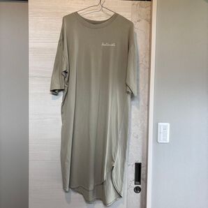 Sustainable Tシャツワンピース カーキ★Lサイズ